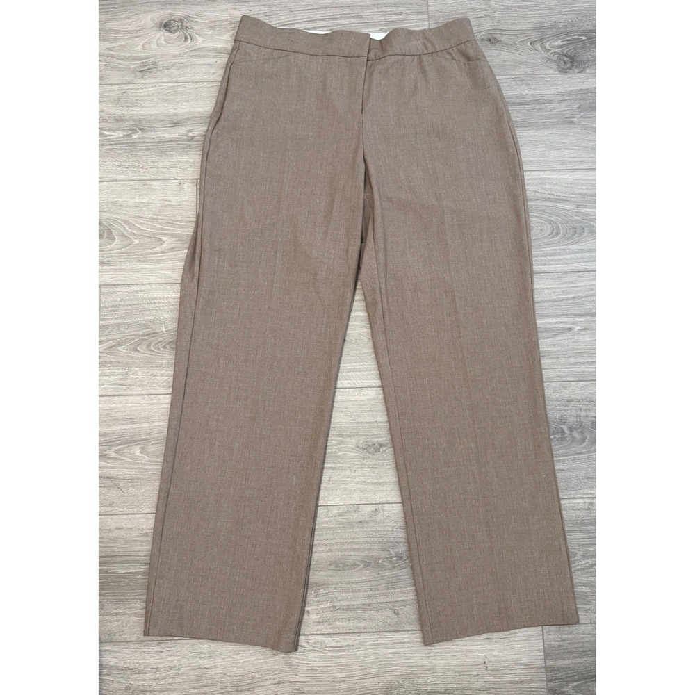 Dana Buchman Pants Size 14 Brown Straight Leg Career Dress‎ Classicore Funeral